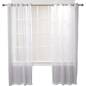 Wayfair Basics Solid Sheer Grommet Curtain Panels (Set of 2)