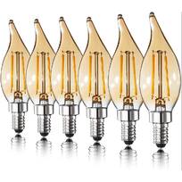 C22T Flame Edison LED Decorative Candle Bulb 2W E12 20 Watt Equivalent C35 Shape 
