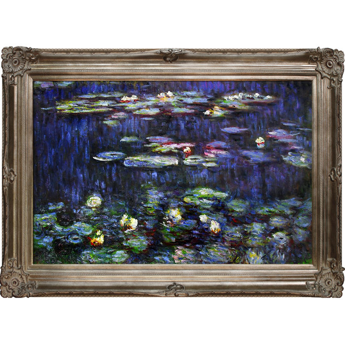Tori Home Water Lilies Green Reflections By Claude Monet Framed Water Lilies Green Reflections By Claude Monet Framed Painting Print