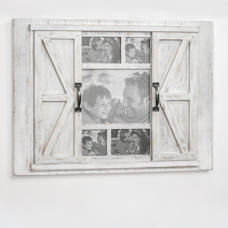 Gracie Oaks Kilmer Sliding Barn Door Collage Picture Frame