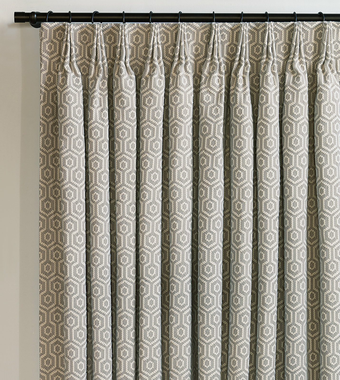 Eastern Accents Gavin Cotton Geometric Room Darkening Pinch Pleat Single Curtains Panel Wayfair