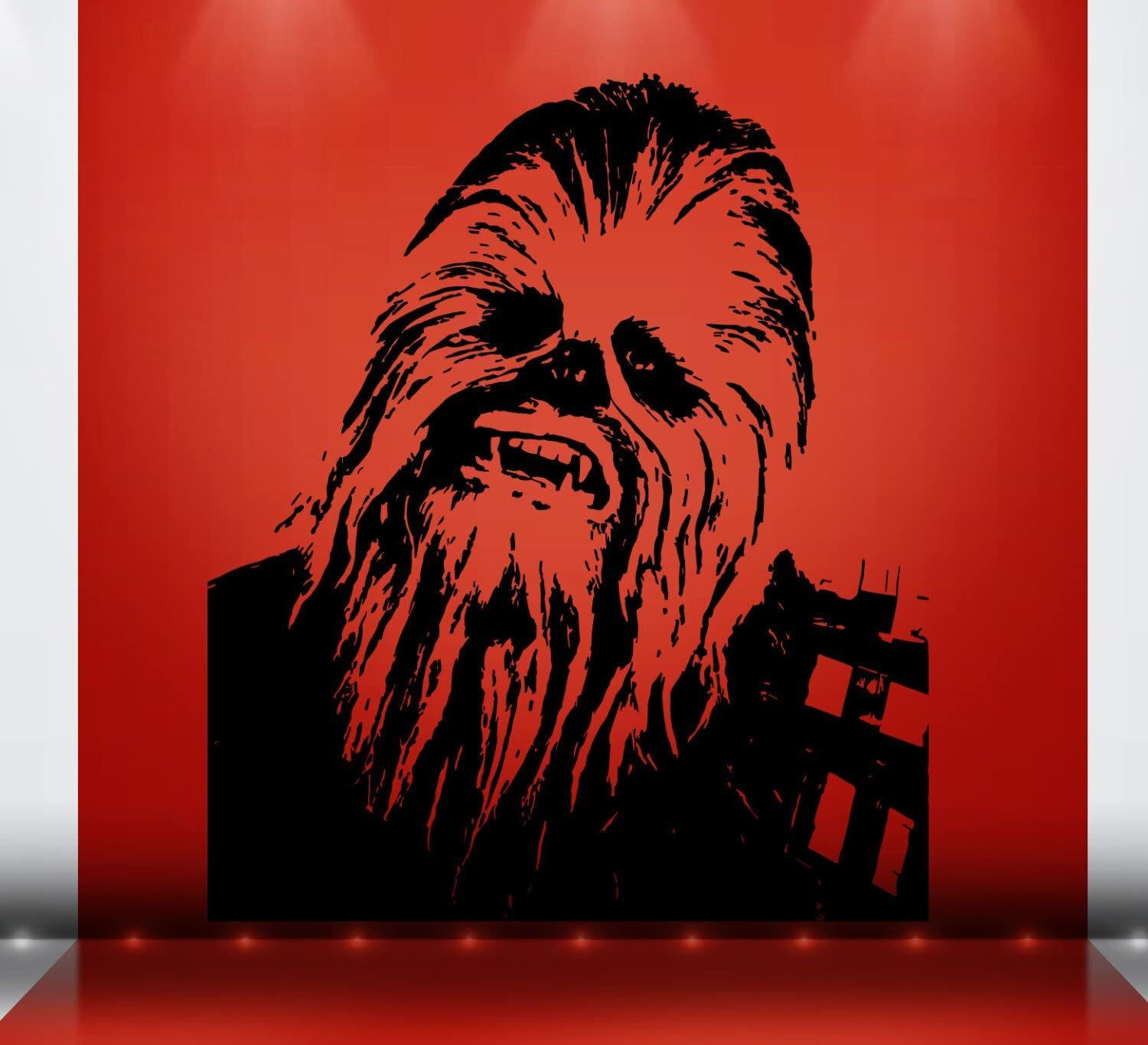 Hans Solo Chewbacca Star Wars Story 3D Wall Smash Art Self Adhesive Vinyl V2* 