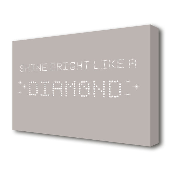 East Urban Home Shine Bright Rihanna - Wrapped Canvas Typography ...