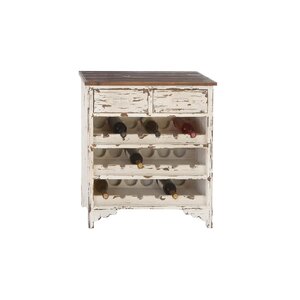 Edgecomb Wood 2 Drawer Wine Cabinet