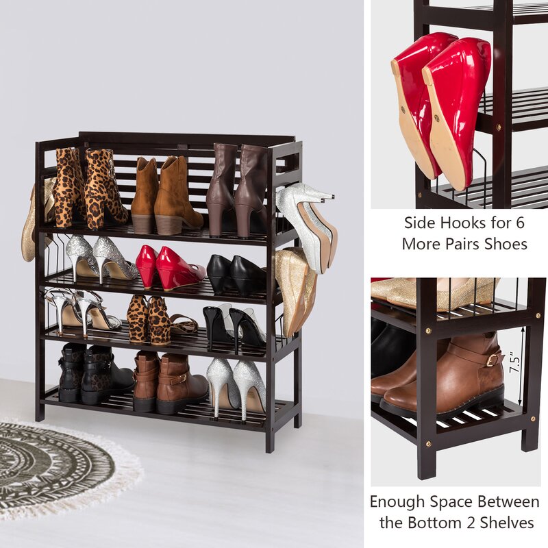 Rebrilliant 26 Pair Shoe Rack Wayfair