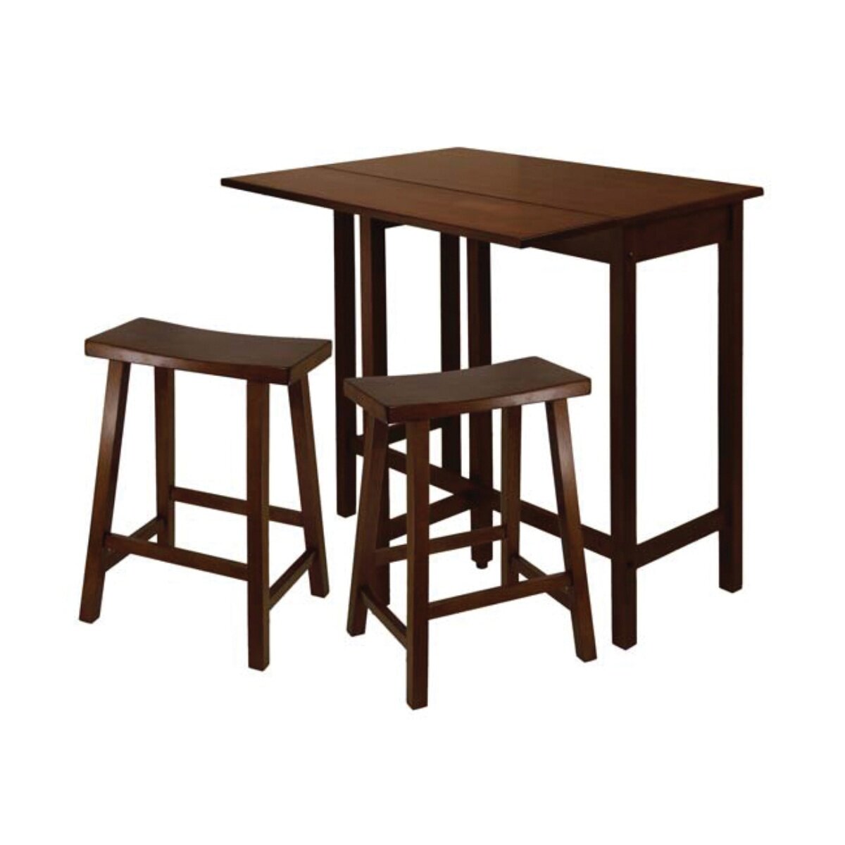 Lark Manor Agoura Counter Height Drop Leaf Solid Wood Dining Set Wayfair 9479