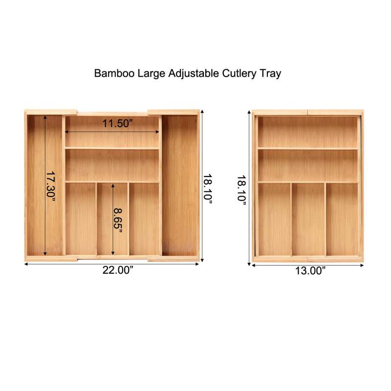 Millwood Pines Grattan Adjustable Drawer Organizer Reviews Wayfair