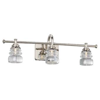 Dweled Rondelle 3 Light Dimmable Polished Nickel Vanity Light Reviews Perigold