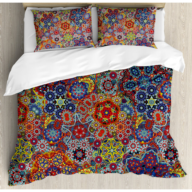 Ambesonne Batik Vintage Combined Nested Paisley Motif Oriental