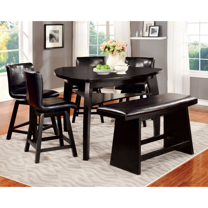 Lawrence 6 Piece Counter Height Breakfast Nook Dining Set Lawrence 6 Piece Counter Height Breakfast Nook Dining Set