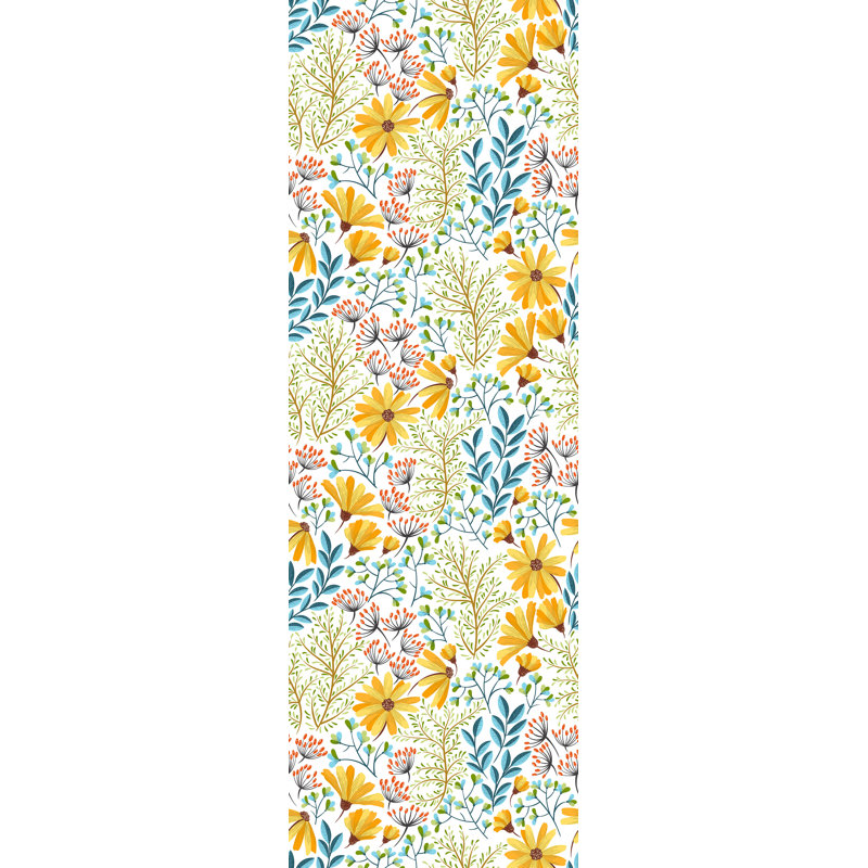 Bungalow Rose Manley Removable Boho Spring Flowers 6 25 L X 25 W Peel And Stick Wallpaper Roll Wayfair Ca