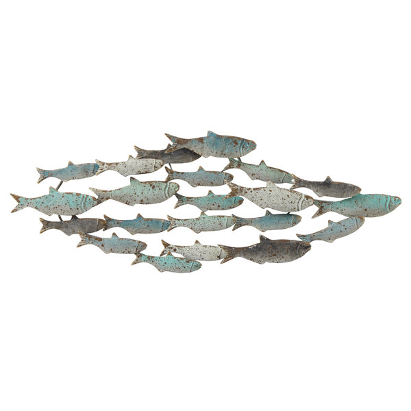 Metal School Of Fish Wall Art Wayfair