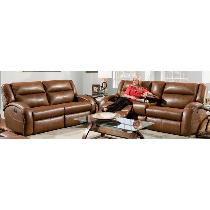 Southern Motion Maverick 2 Piece Leather Reclining Living Room Set
