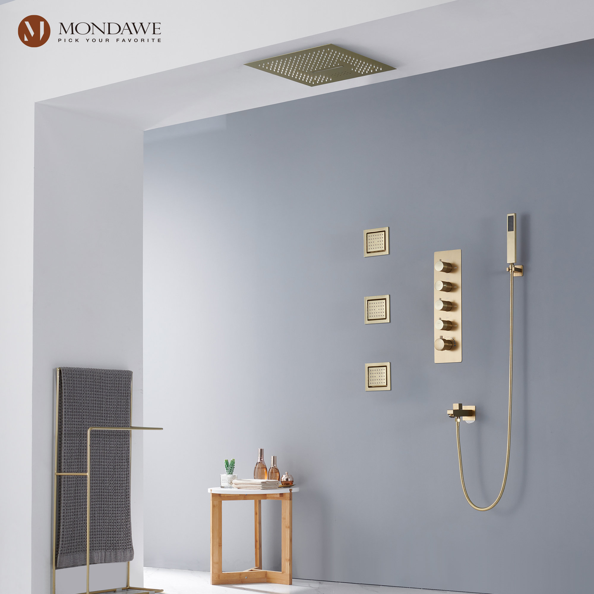 Mondawe Inc. Complete Shower System with Roughin Valve Wayfair