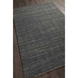 Evodio Textured Contemporary Charcoal Area Rug