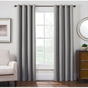 Solid Room Darkening Grommet Single Curtain Panel