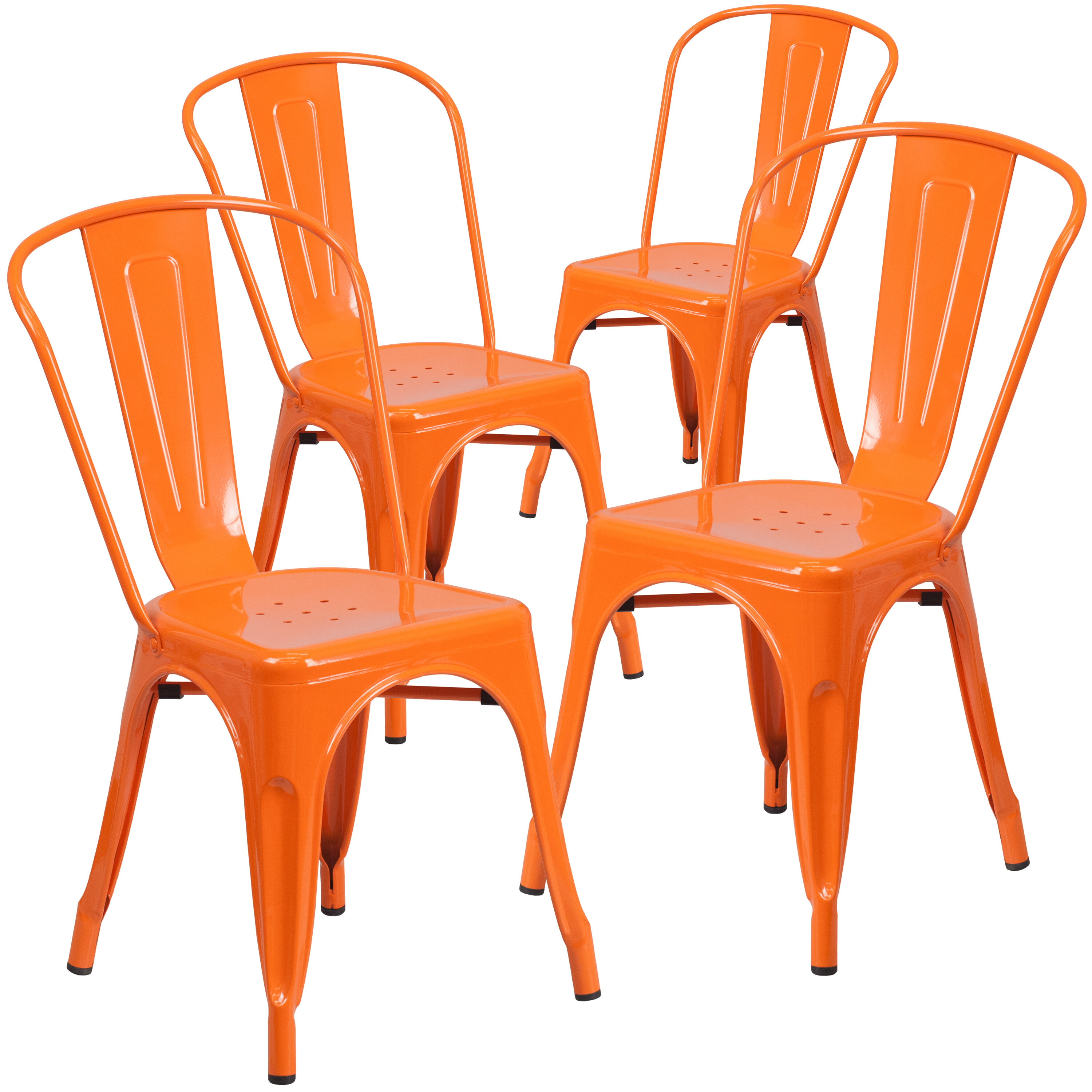 Metal Orange Patio Dining Chairs You Ll Love In 2020 Wayfair