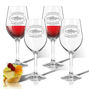 Tritan Lakehouse and Trout 12 oz. All Purpose Wine Glass (Set of 4)