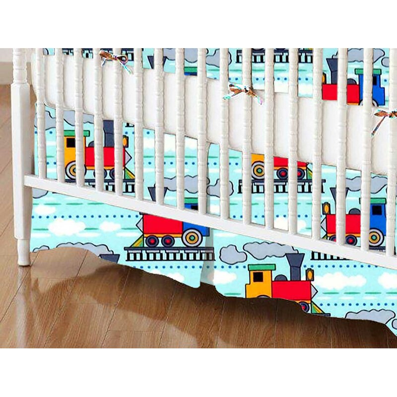 Sheetworld Kiddie Trains Crib Skirt Wayfair