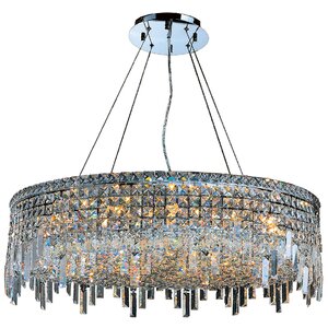 Anjali Polished Chrome 18-Light Crystal Chandelier