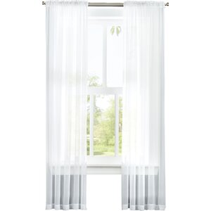Sidonie Solid Sheer Rod pocket Single Curtain Panel