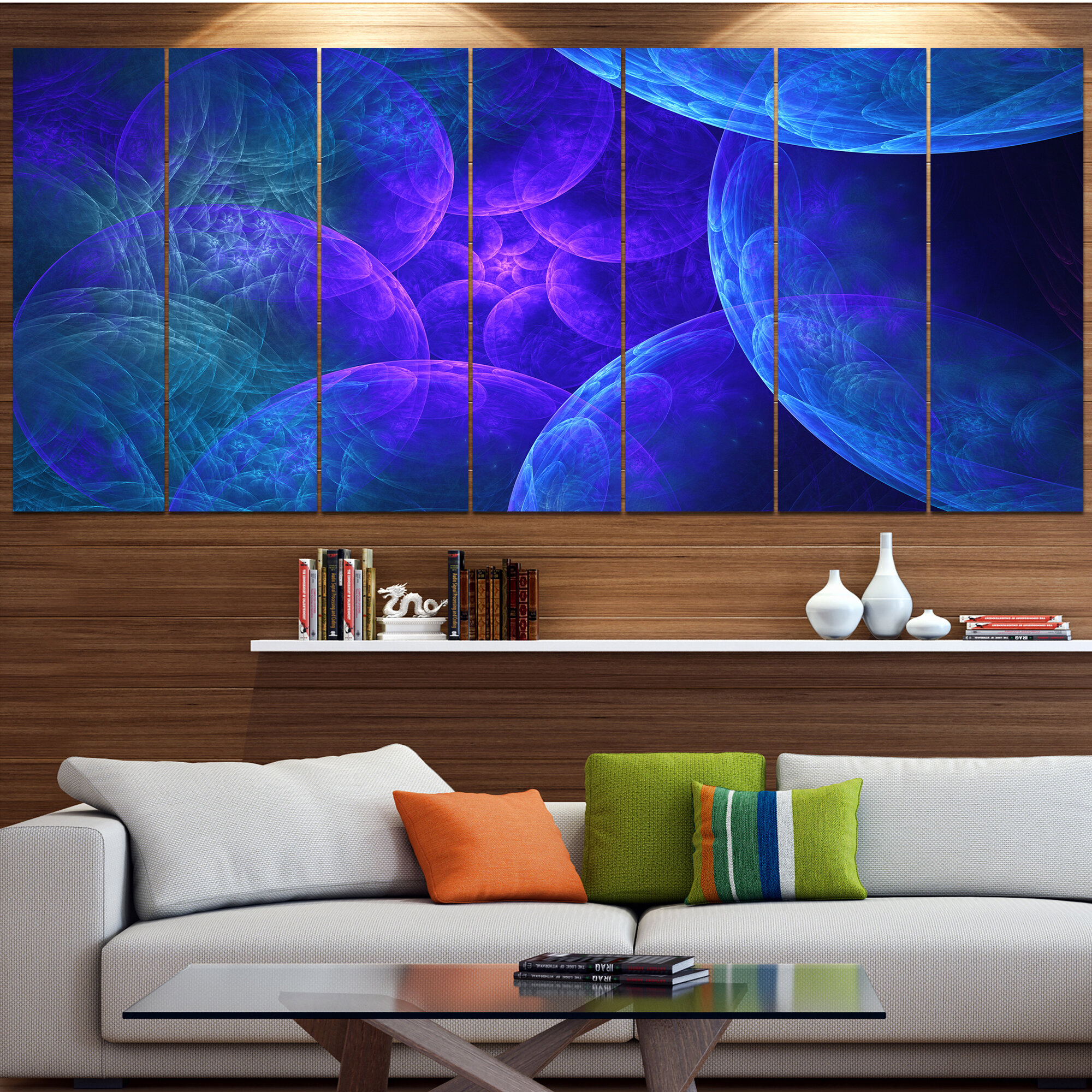 DesignArt Biblical Sky With Blue Clouds - Graphic Art on Canvas | Wayfair