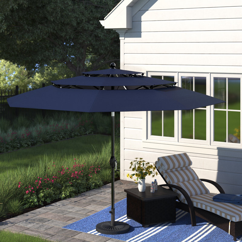 Alyah 120'' Market Umbrella Color/Pattern: Navy