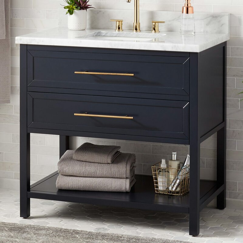 Signature Hardware Robertson 37 Single Bathroom Vanity Set Reviews Wayfair