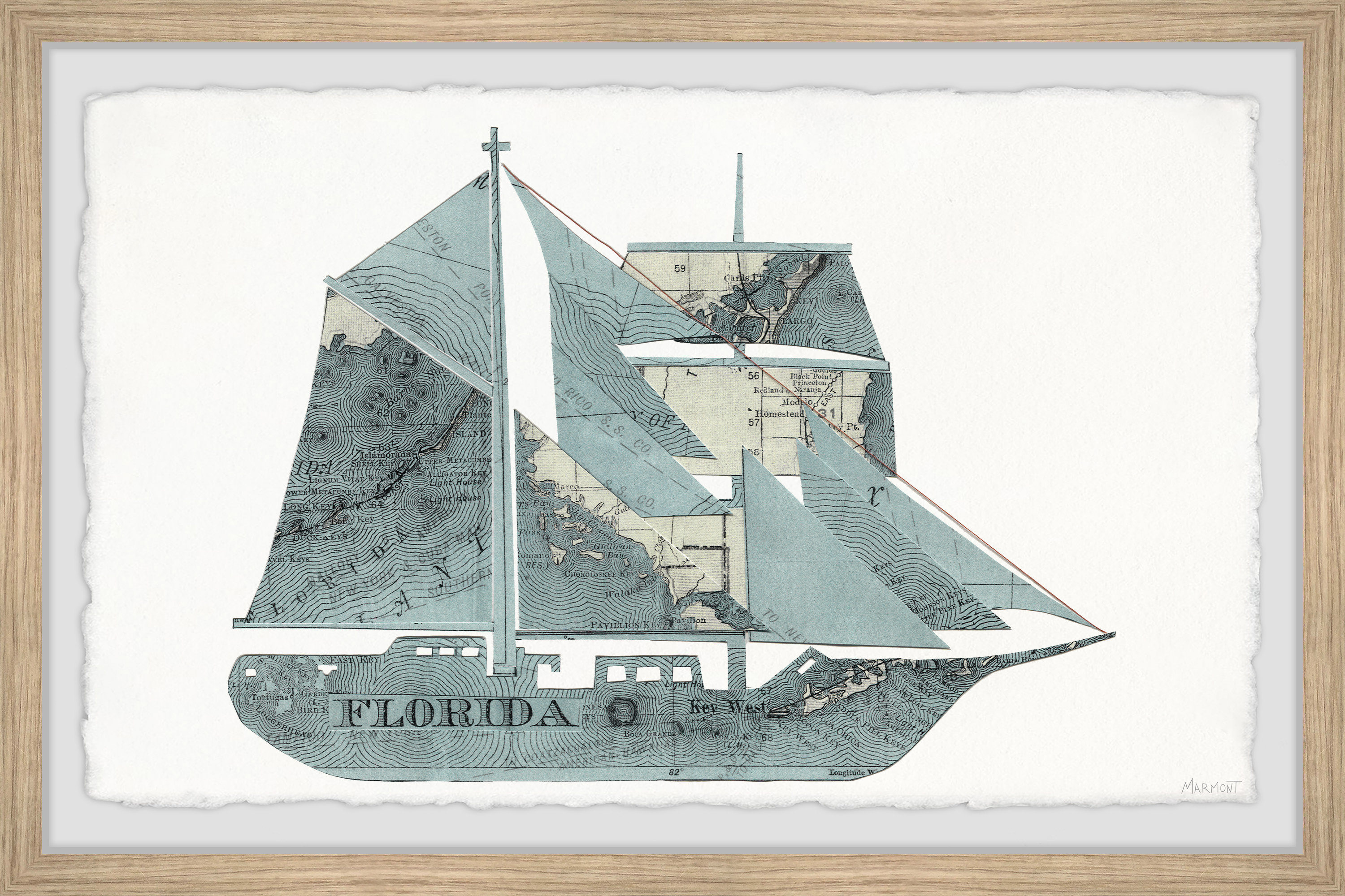 Breakwater Bay Florida Sailing Ship Picture Frame Graphic Art Wayfair