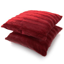 deep red throw pillows
