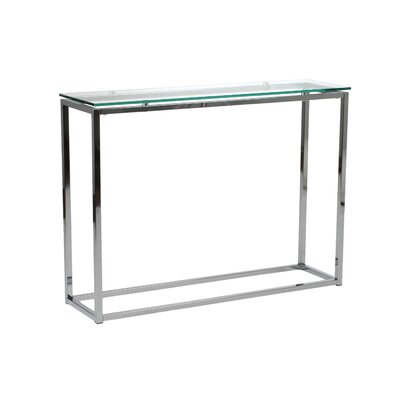Wade Logan Bellewood Console Table  Color: Clear, Size: 30.32" H x 48.04" W x 12.01" D