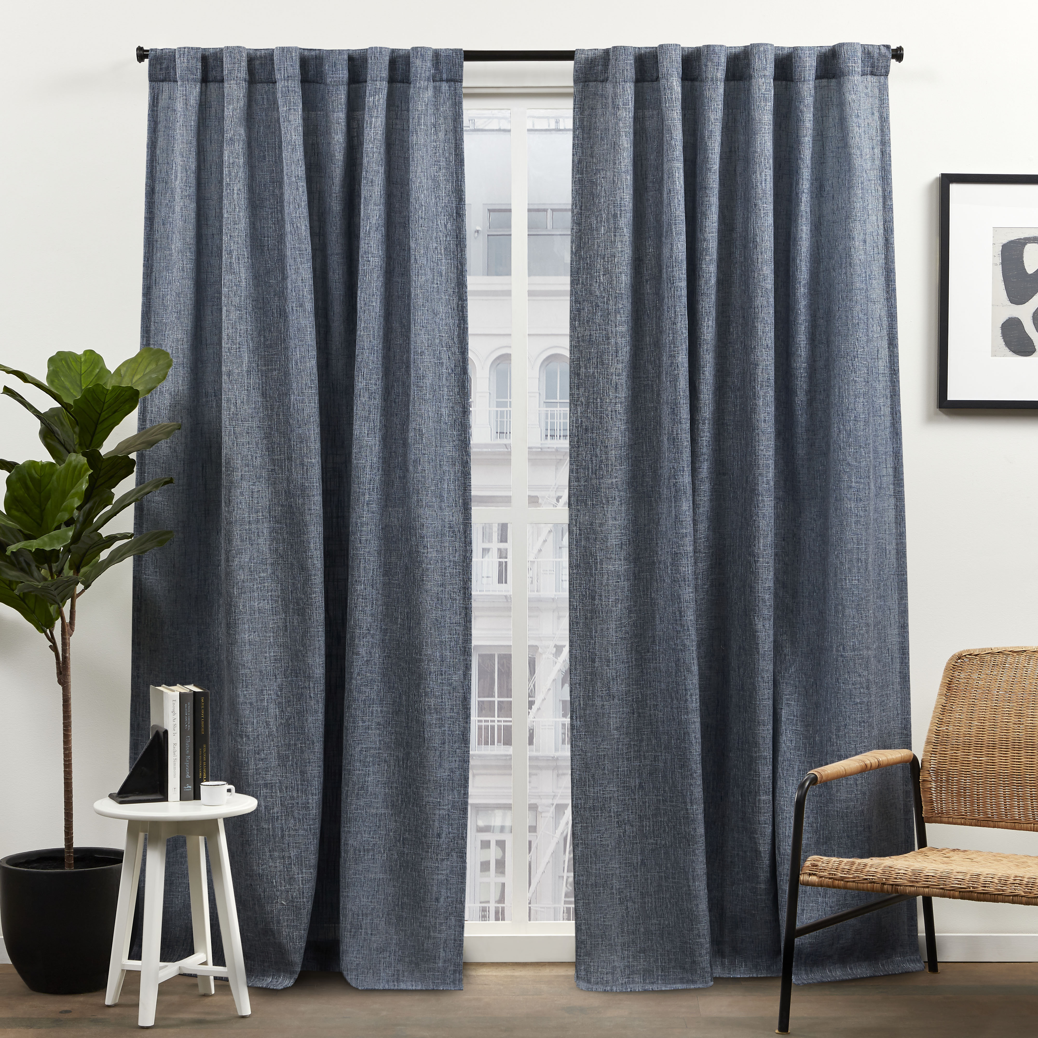 Amalgamated Textiles Exclusive Home Solid Semi Sheer Tab Top Curtain Panels Reviews Wayfair