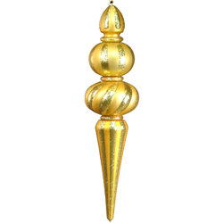 Glittered Shatterproof Finial Boxed Orn