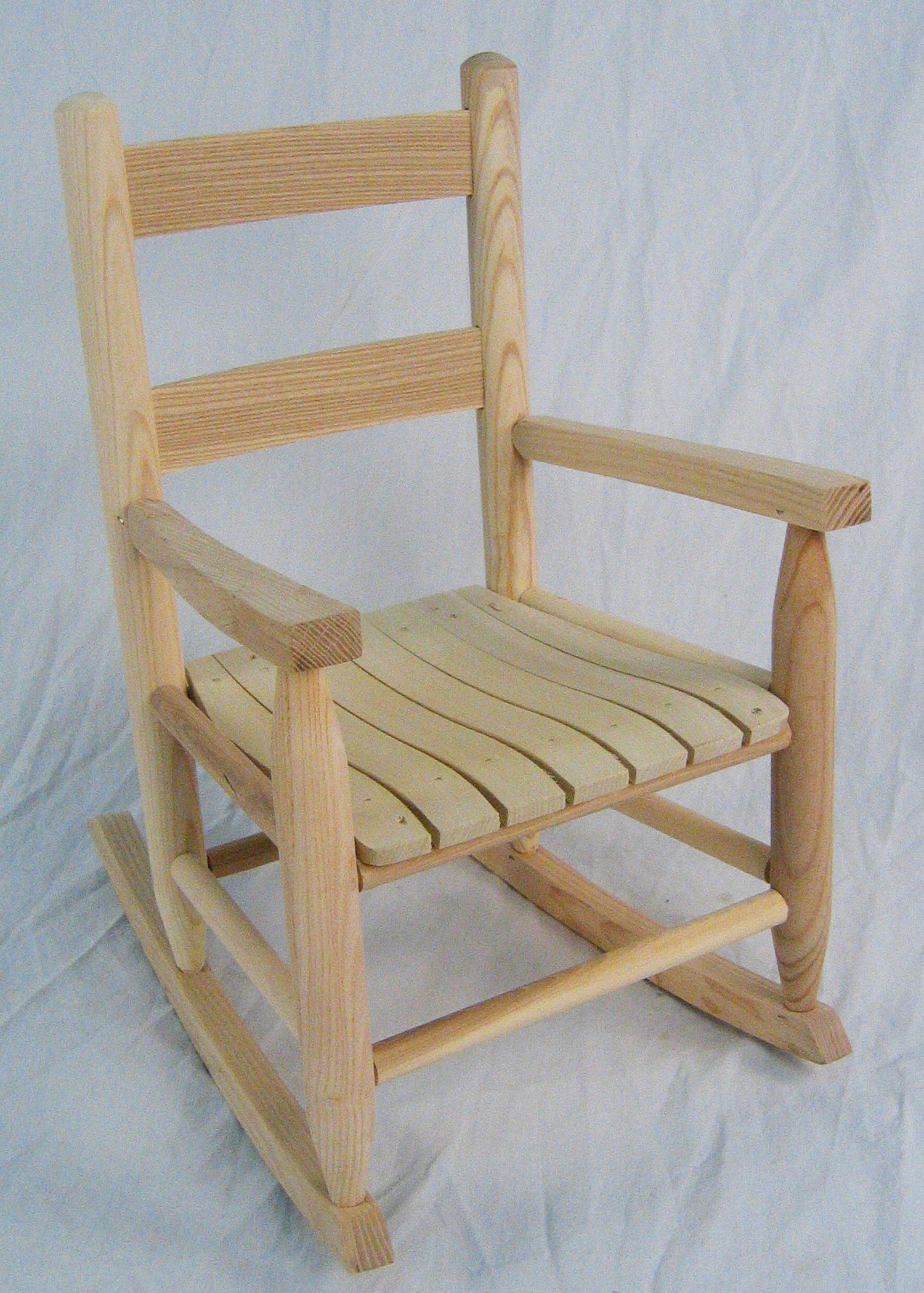 child's unfinished wooden chair