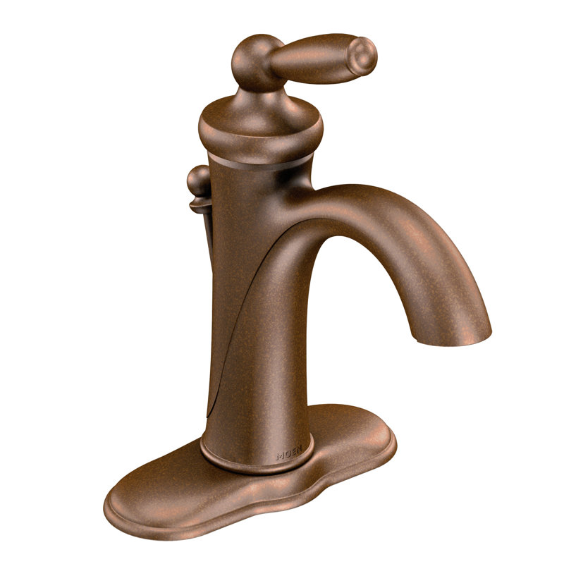 6600bn Orb Moen Brantford Single Hole Bathroom Faucet With Drain Assembly Reviews Wayfair