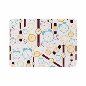 Stephanie Vaeth Clocks Memory Foam Bath Rug