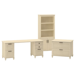 Go to store & view more images Kathy Ireland Office by Bush Volcano Dusk Standard 3 Piece Desk Office Suite