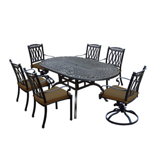 Go to store & view more images Otsego 7 Piece Aluminum Dining Set with Cushions by Darby Home Co