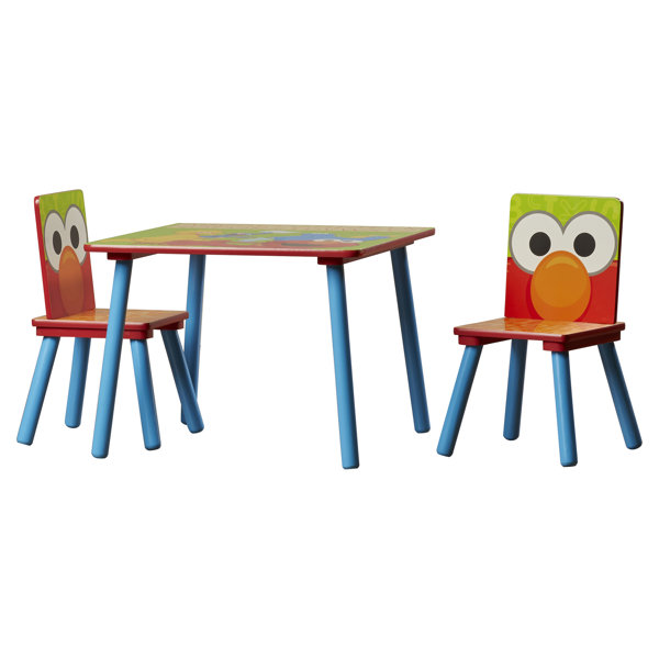 Delta Children Sesame Street Kids' 3 Piece Table & Chair Set & Reviews
