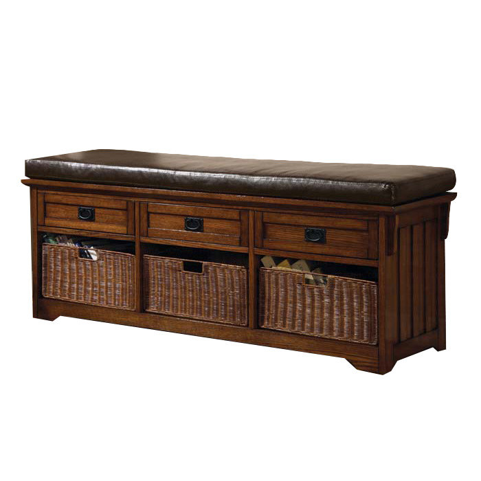 Wildon Home ® Upland Wooden Storage Entryway Bench & Reviews Wayfair