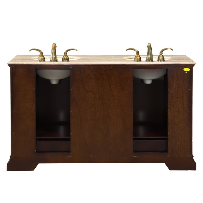 Silkroad Exclusive Somerset 60" Double Bathroom Vanity Set & Reviews