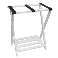 white luggage rack for bedroom