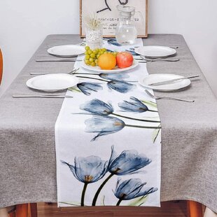 Luxury Dinning Decor Party Holiday Wedding Gathering Table Runners 13 x 70 Inches Colorful and Geometric Easter Egg Fill Pattern Shine-Home Modern Geometric Cotton Linen Table Runner