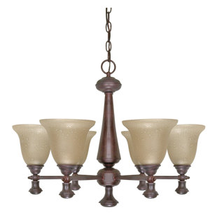 Go to store & view more images Jami 6-Light Shaded Chandelier by Fleur De Lis Living