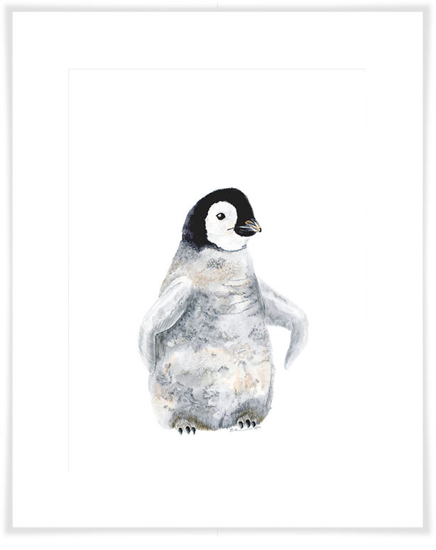 Avis Baby Penguin Portrait Paper Print