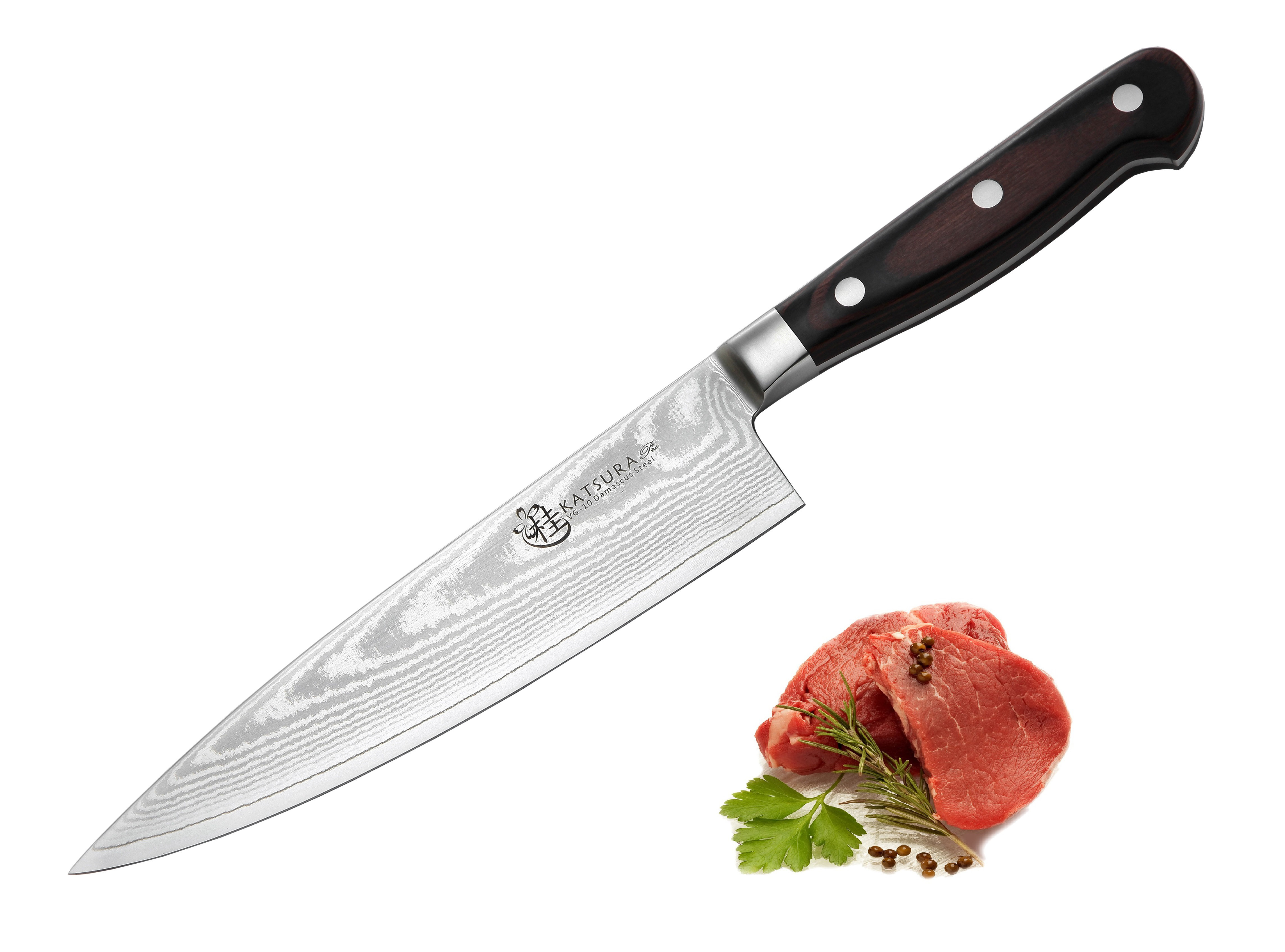 Katsura Cutlery Japanese 8 67 Layers Damascus Vg 10 Steel Chef S Knife Wayfair