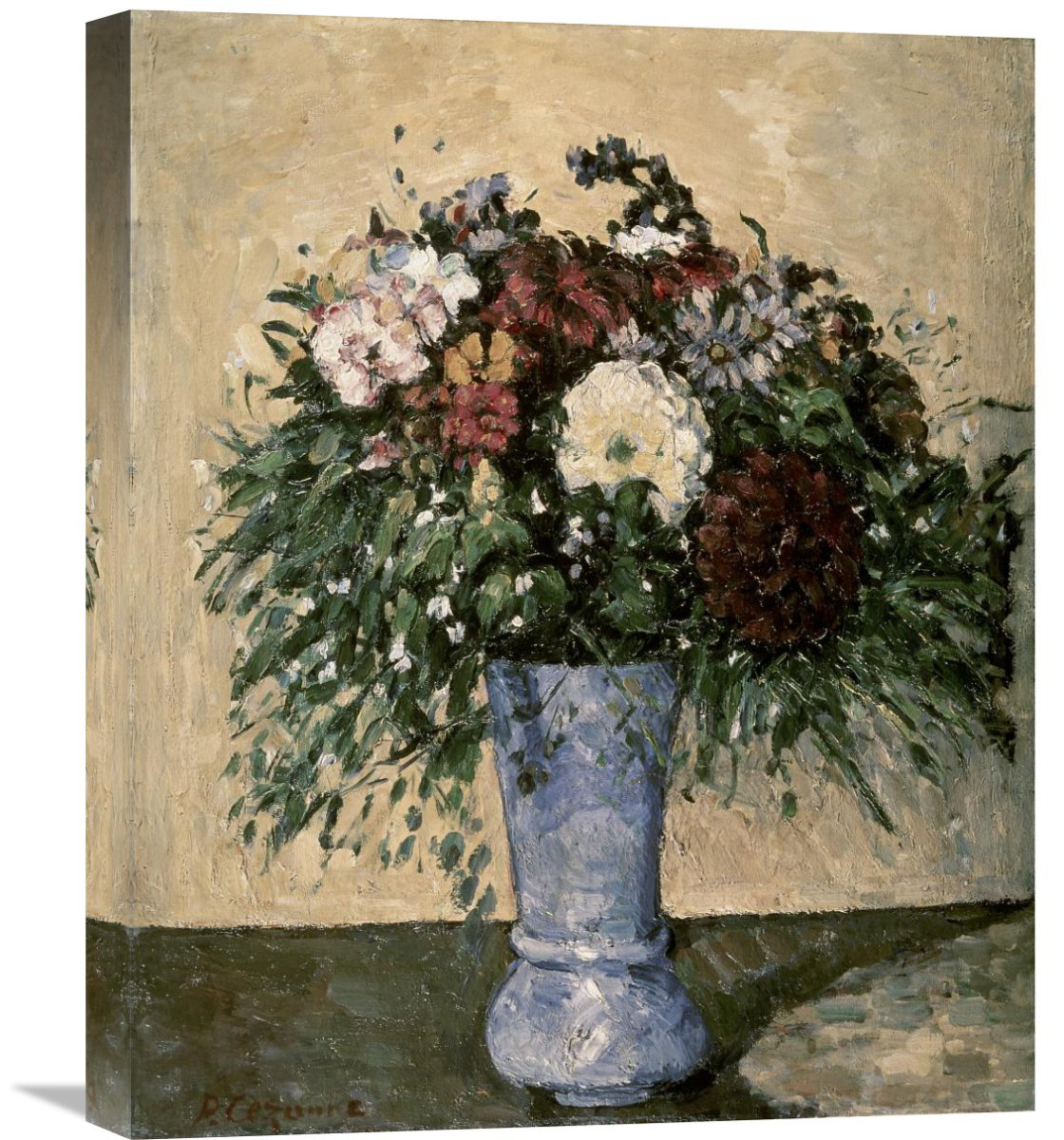 Vault W Artwork Bouquet In A Blue Vase by Paul Cezanne Print on
