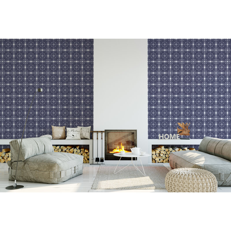 Selections By Chaumont 48 Width Metallic Grass Cloth French Lace Wayfair