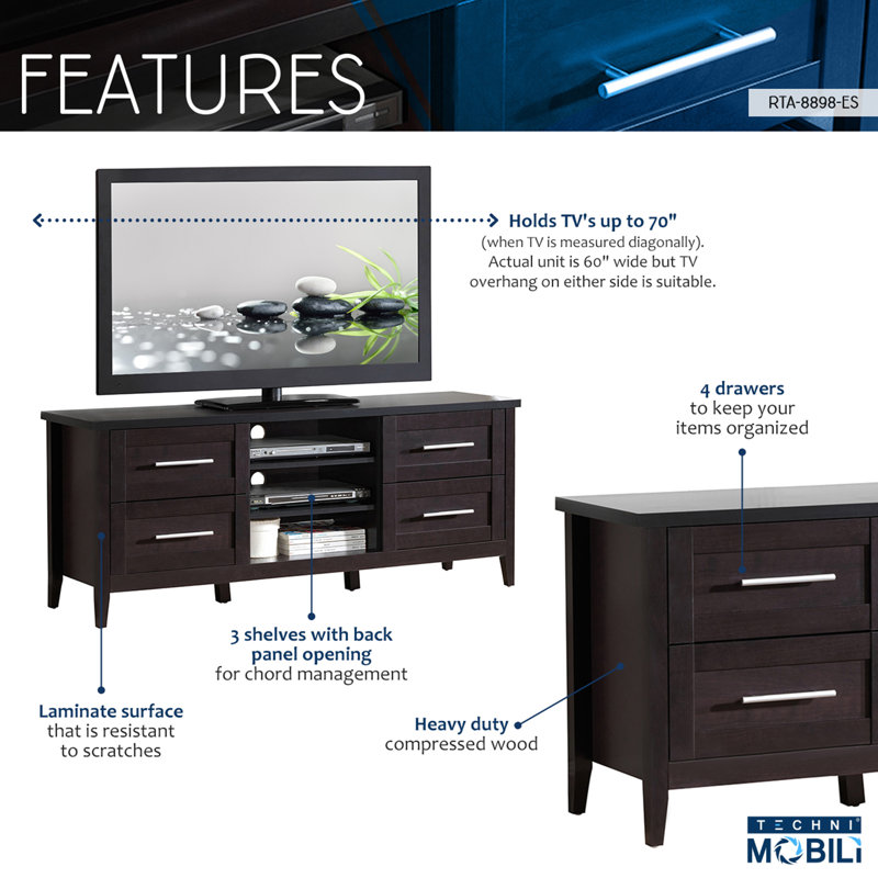 Ebern Designs Bahama Tv Stand For Tvs Up To 65 Inches Reviews