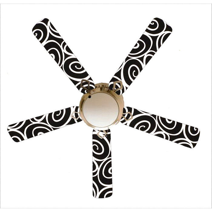 Mercer41 52 Lesperance Swirls 5 Blade Ceiling Fan Light Kit